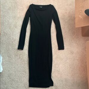 Aritzia Elegant Black Long Sleeve Dress